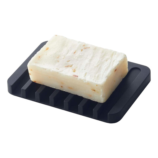 YAMAZAKI Home Flow Jabonera de Silicona, Negro, 1