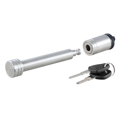 CURT 23519 Cerradura de Enganche de Remolque de Acero Inoxidable 5/8 in Receptor 2 o 2-1/2 in
