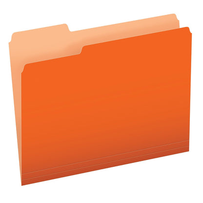 Pendaflex Fólder Bitono, Ceja 1/3, Caja con 100 - Naranja