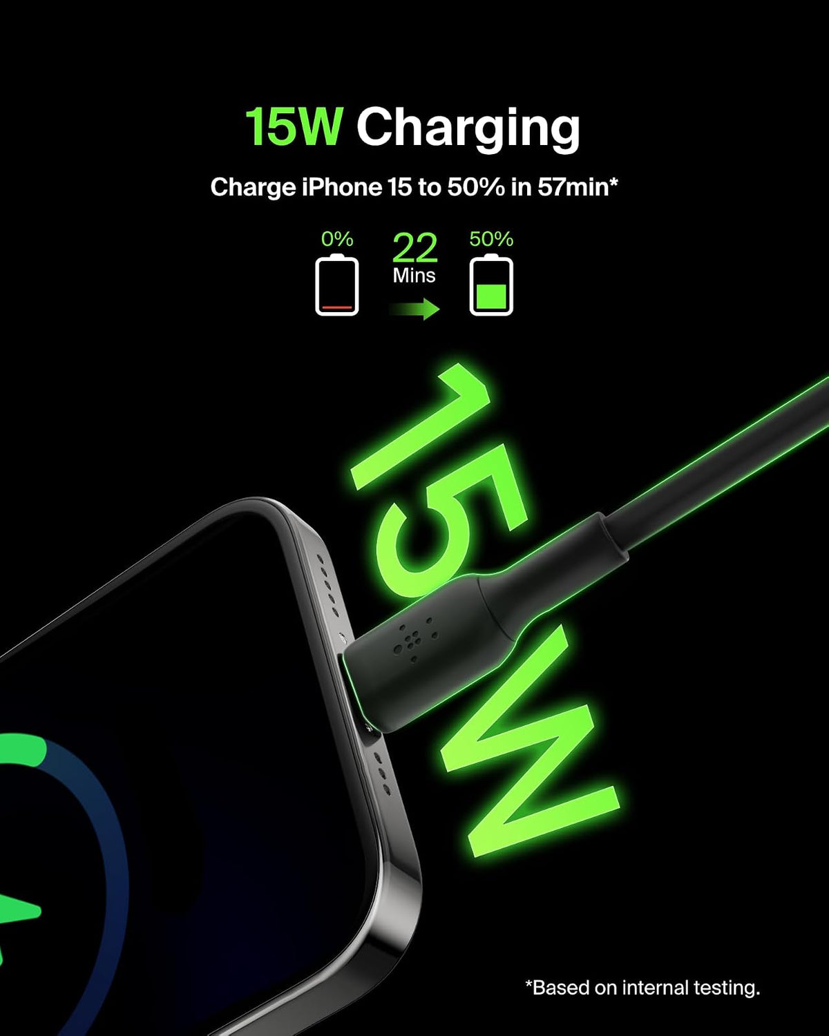 Belkin BoostCharge - Cable USB-C a USB-A (2 m/6.5 pies) para iPhone 16, iPhone 16 Pro, Samsung Galaxy S25, S24, Pixel 9, iPad Pro, Nintendo Switch 2, Carplay y más, color negro (paquete de 2)