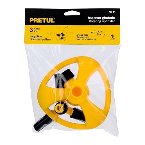 Pretul REG-2P, Regadera giratoria con 3 brazos, chorro fino, Pretul