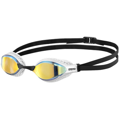 Arena Air-Speed Goggles de Natación Antiempañante Unisex - Amarillo Cobre - Blanco - Espejo