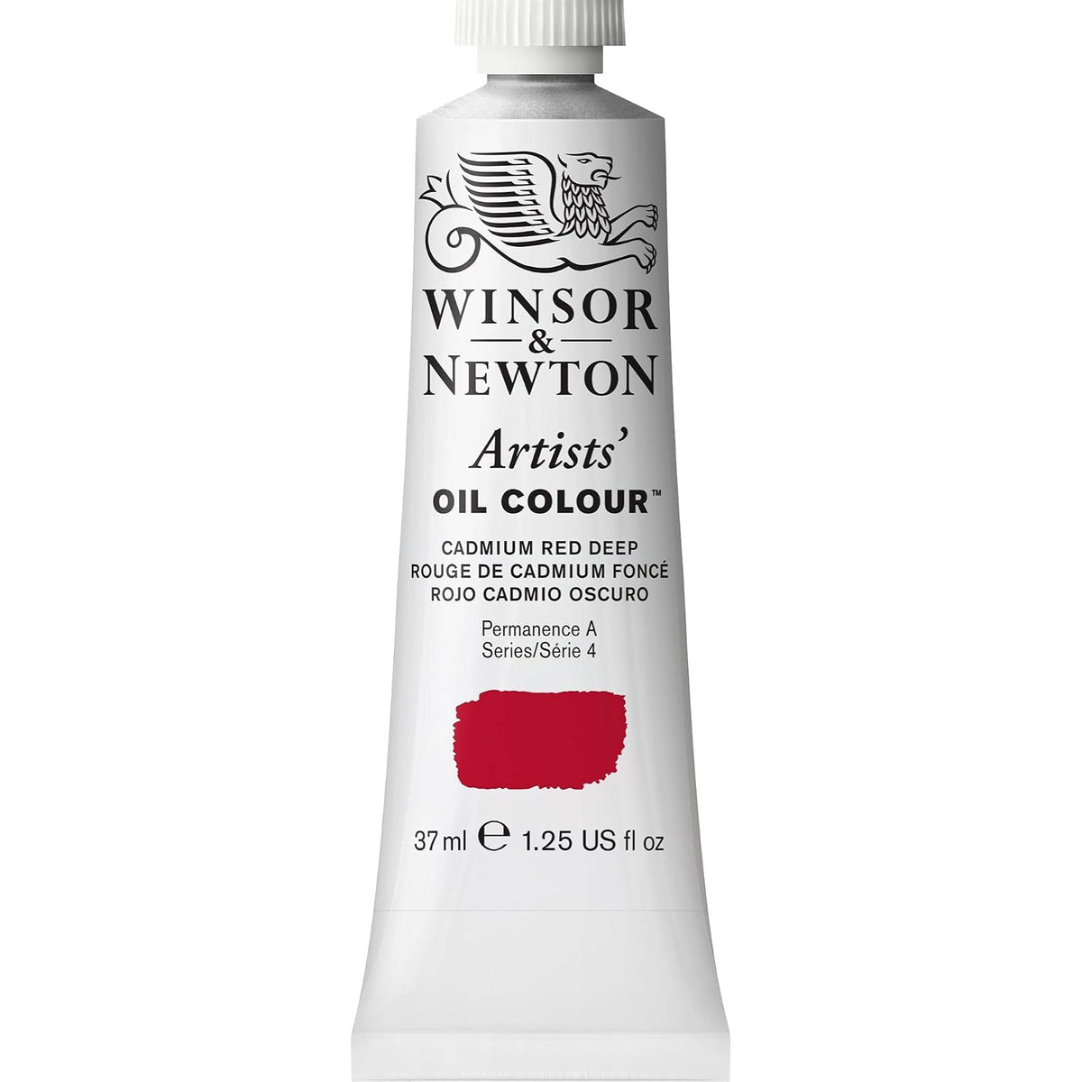Winsor & Newton Artists' Oil Colour Pintura al Óleo Profesional, 37 ml - 37-ml Tube - Rojo (Cadmium Red Deep)