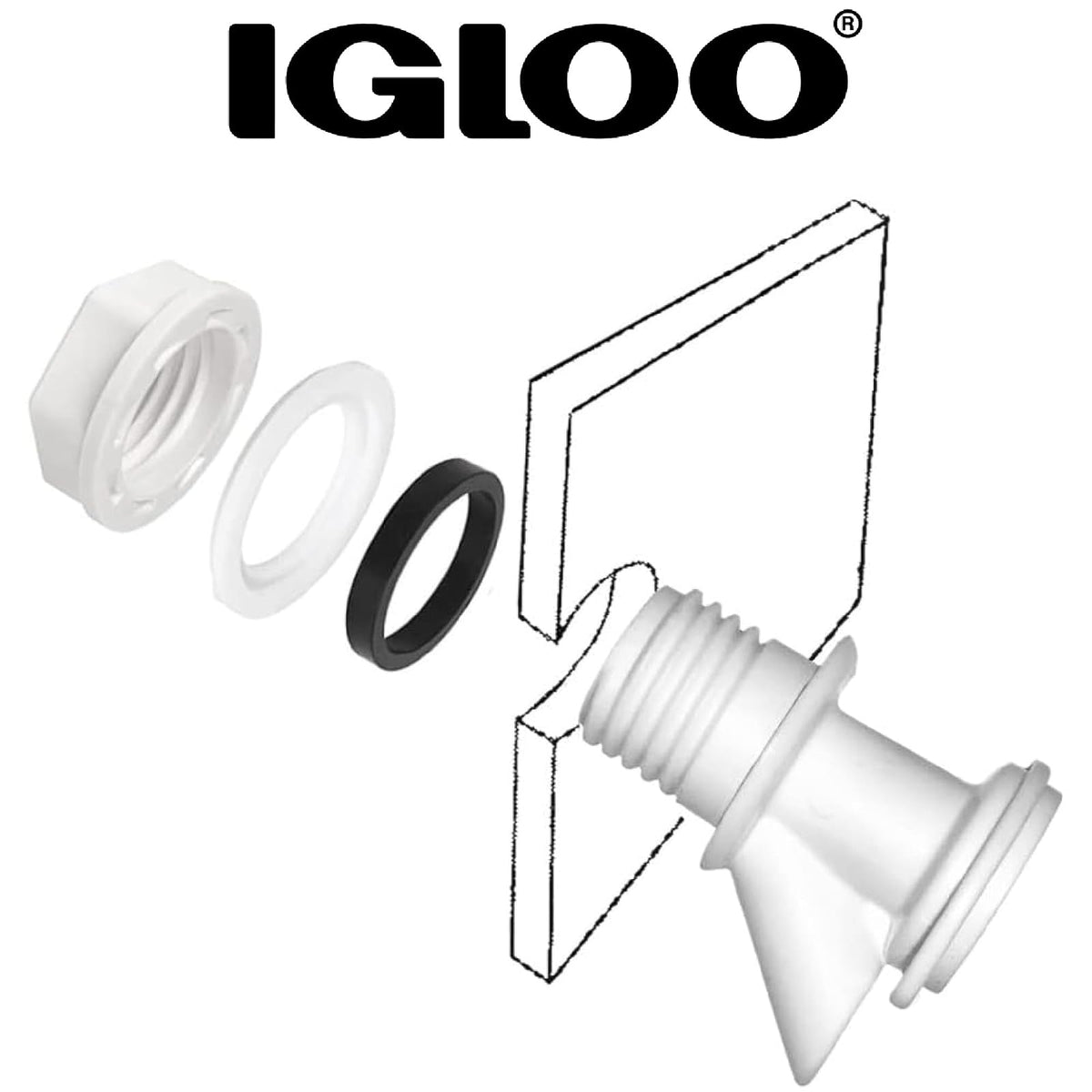 Igloo Espiga de botón pulsador para jarras de Bebidas enfriadoras de Agua de 2 a 10 galones