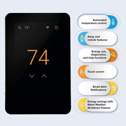 SunTouch CommandPlus - Termostato Inteligente programable con visualización táctil para Sistemas de calefacción de Piso eléctrico