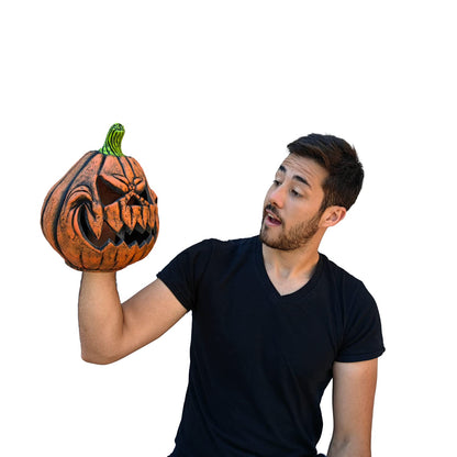 Ghoulish Productions Jack O'Lantern Pumpkin, Decorativo de Calabaza Poseída, Adorno de Calabaza Siniestra Ideal para Halloween y Fiestas de Disfraces