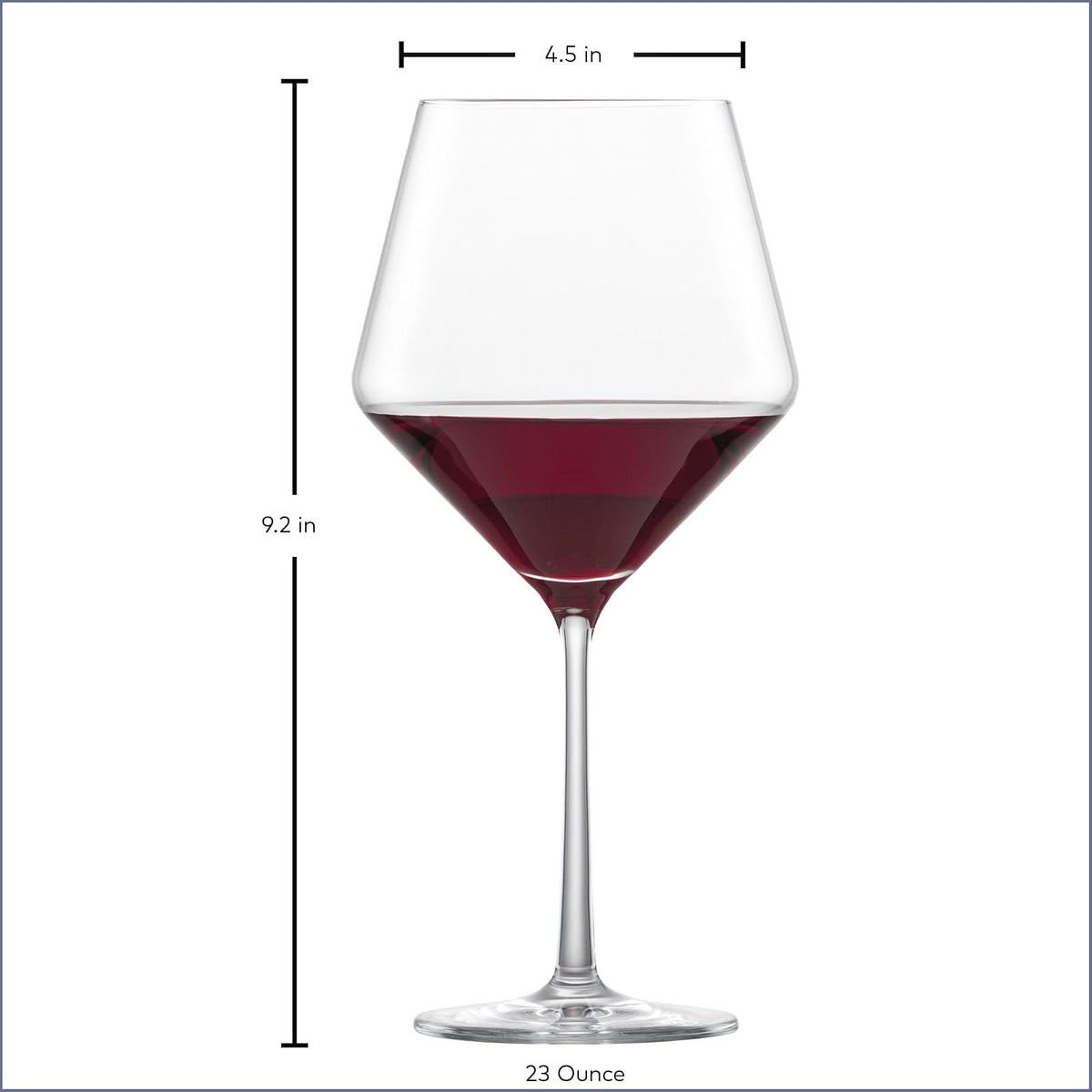 Schott Zwiesel Tritan Crystal Glass Stemware Pure Collection Burgundy, 23.4-Ounce, Set of 6