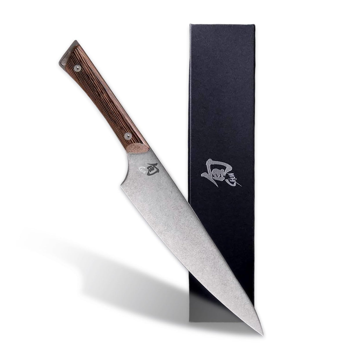 Shun SWT0706 Kanso - Cuchillo de chef (20.32 cm) | Cuchillo de cocina japonés hecho a mano, hoja de acero inoxidable AUS10A, mango Tagayasan