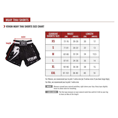 Venum Venum Classic Muay Thai Shorts - Black/Black Venum Classic Muay Thai Shorts - Negro/Negro Unisex Adulto