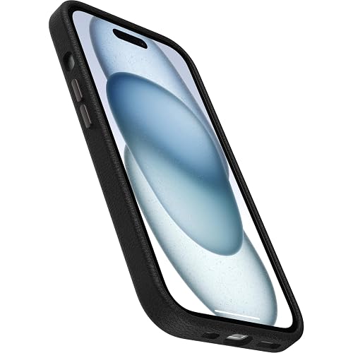 OtterBox - Piel de Cactus simetría para iPhone 15 MagSafe - Negro Ash (Negro), sostenible, se Ajusta a MagSafe, Ultra Elegante y Bordes elevados Que protegen la cámara y la visualización