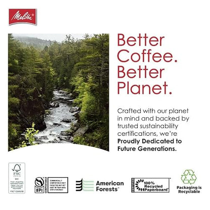 Melitta - Filtros de café de cono #4, café natural sin blanquear, 100 unidades (paquete de 3) 300 filtros totales, el embalaje puede variar