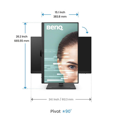 BenQ Monitor GW2790T 27" IPS 1080p, FHD, 100 Hz, Eye-Care, diseño ergonómico (Gira 90°), 99% sRGB, VESA MediaSync, HDMI, Display Port, sin Parpadeo, luz Azul de Baja Intensidad, Modo de codificación