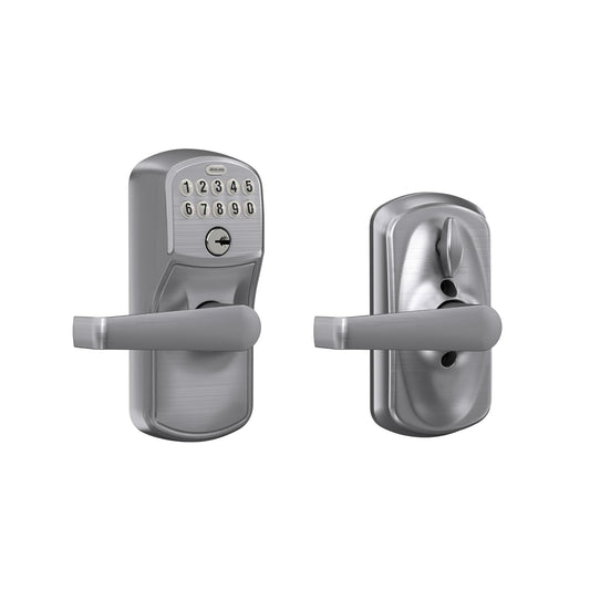 Schlage FE595CS V PLY 626 ELA Manija Electrónica Plymouth x Elan, Cromo Satinado