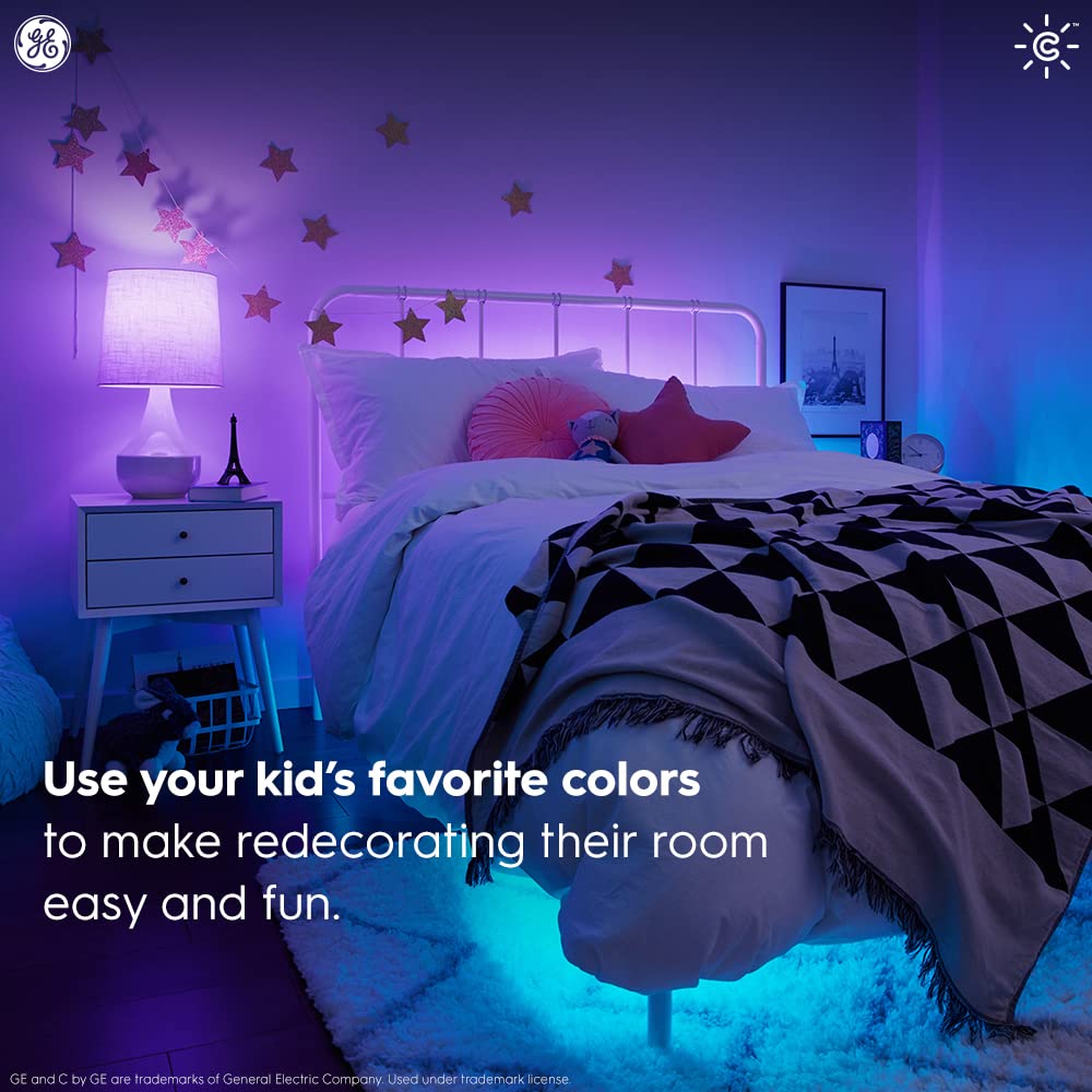 C by GE Full Color Direct Connect LED BR30 Smart Light Bulb (1 Color Changing Light Bulbs), 65W Replacement, Bluetooth/Wi-Fi Light Bulb, Smart Light Bulb Works With Alexa + Google Home without Hub
