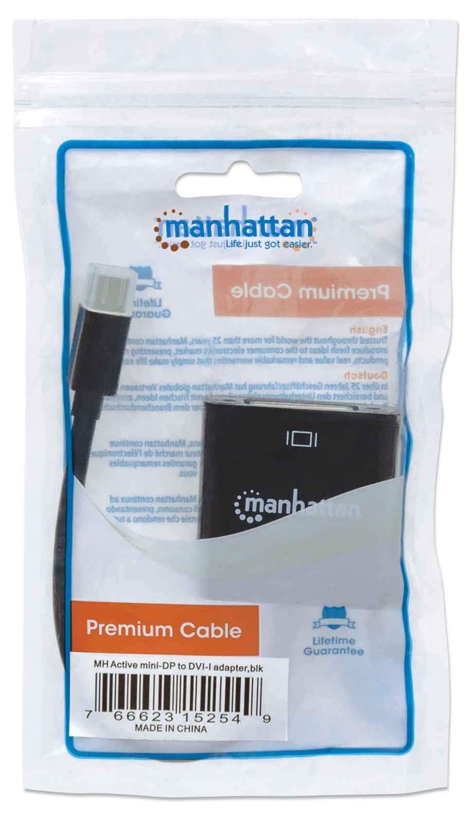 Manhattan 152549 Adaptador DisplayPort Mini M Activo a DVI-I H,