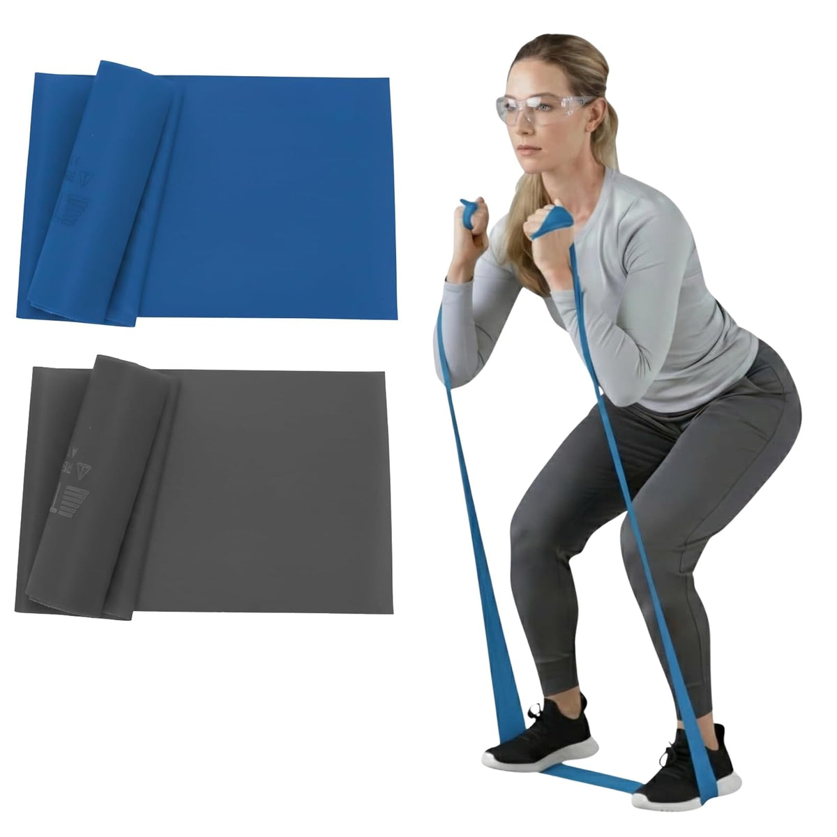 Theraband Set de Bandas Elásticas de Resistencia de Látex - Advanced Set - Blue - Black