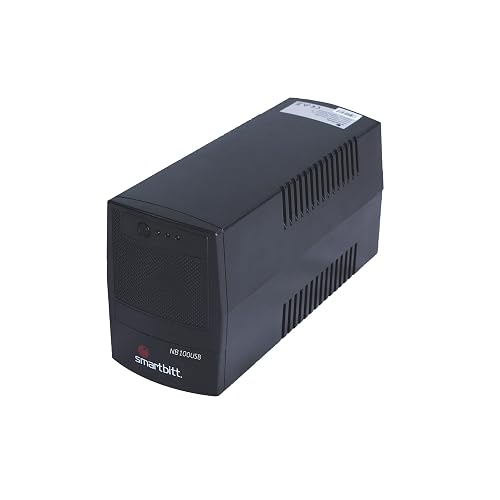 Smartbitt No Break, Regulador Y Supresor De Picos: Ideal para Apagones con Batería para Energía De Respaldo 6 Contactos - 1000Va - Negro