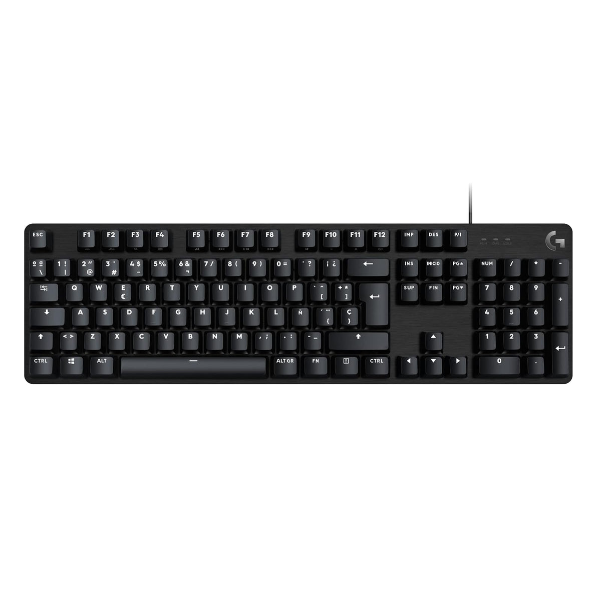 Logitech G413 SE Teclado Mecánico Gaming en inglés Tamaño Estándar - Teclado Retroiluminado, Interruptores Mecánicos Táctiles, Sin Efecto Fantasma, Compatible: Windows, macOS - Negro Aluminio