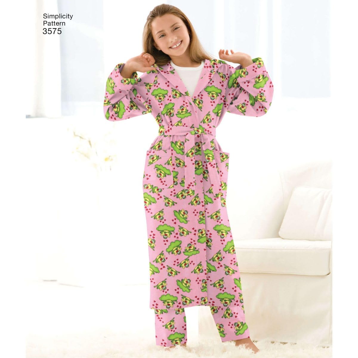 Simplicity Fácil de Coser 3575 - Albornoz de Costura para Adultos y niños, XS-L y XS-XL