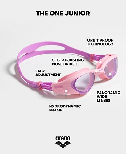 Arena - anteojos de natación Unisex para jóvenes de 6 a 12 años de Edad, Ajuste hermético a Prueba de órbitas, Lentes antivaho con Revestimiento antiespejo