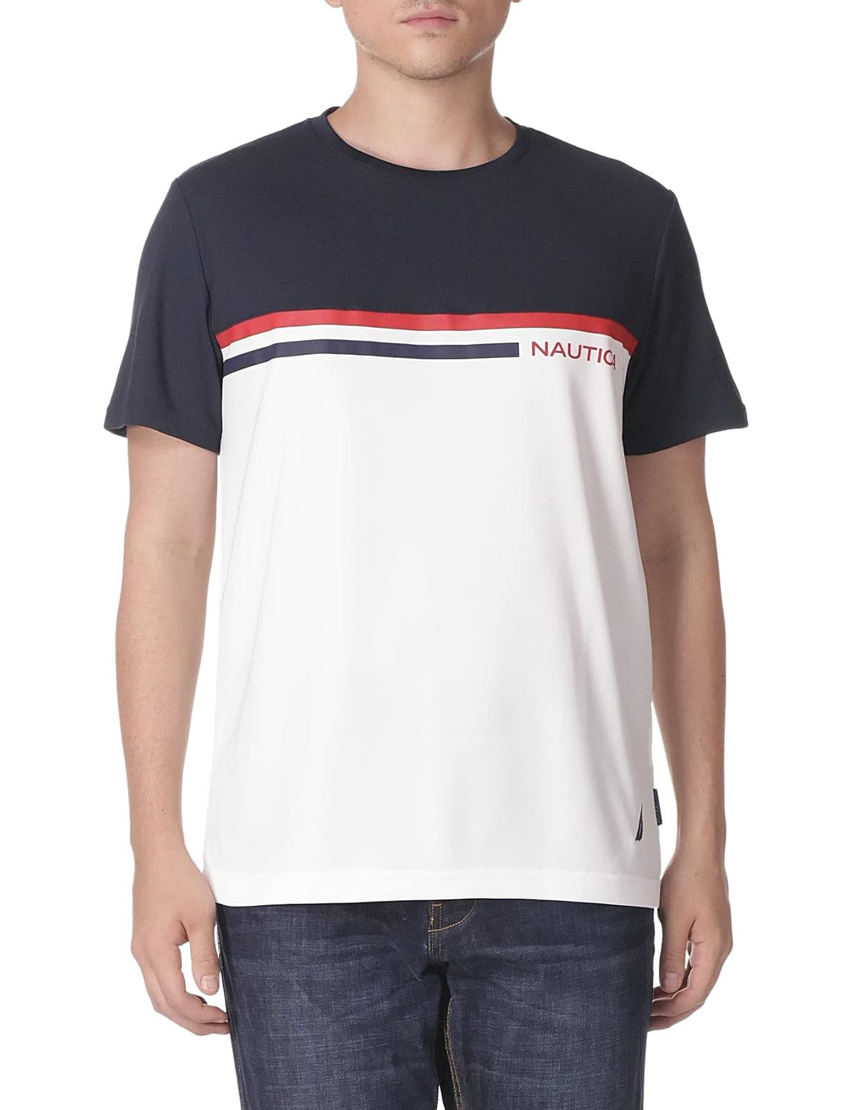Nautica Playera Colorblock Navtech para Hombre - marino - CH