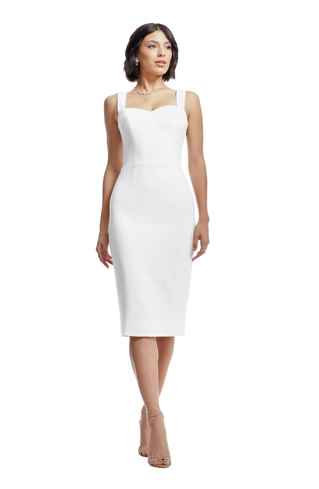 Dress the Population Nicole Vestido Ajustado sin Mangas Vestido para Mujer