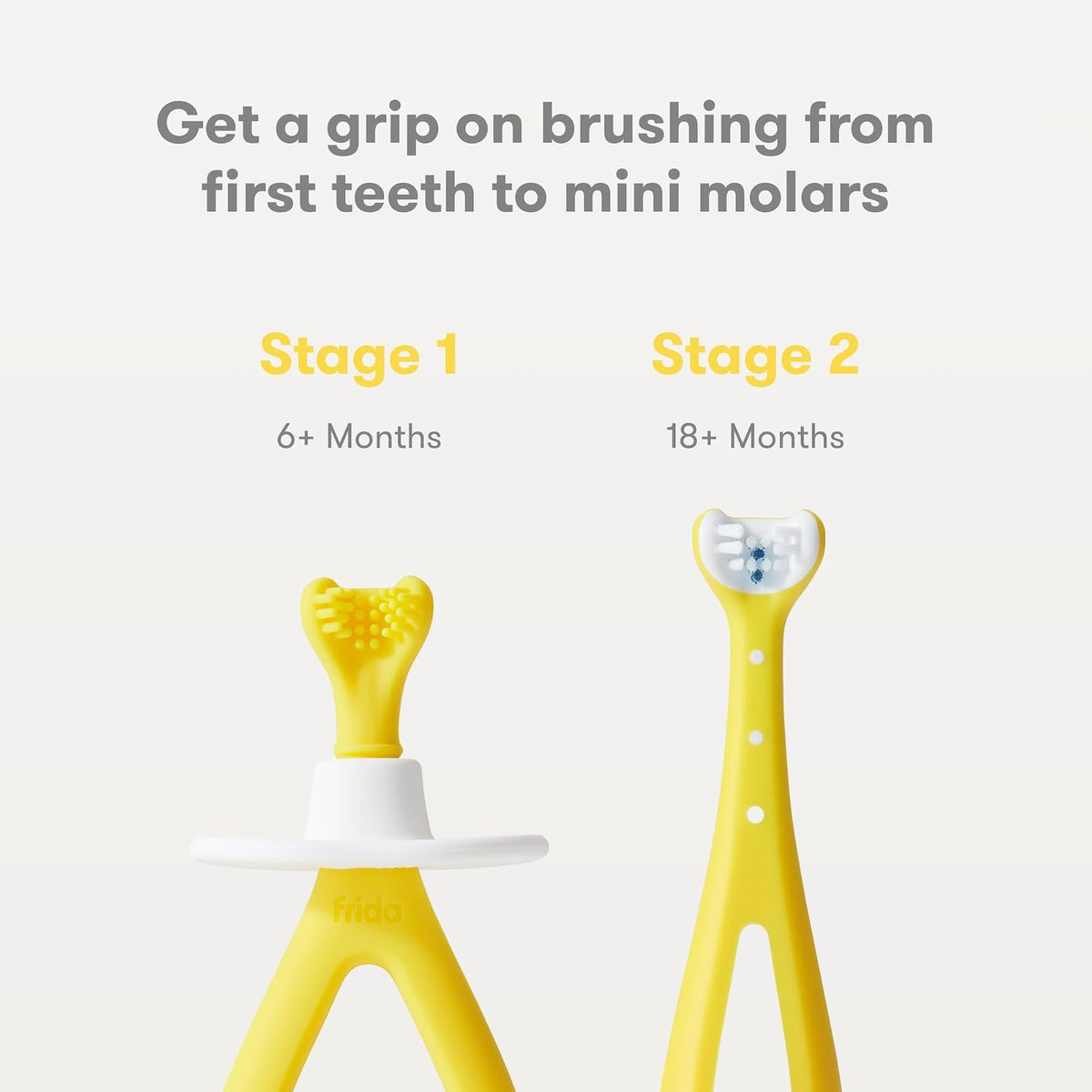 Frida Baby| Juego de Cepillos de Dientes| Entrenamiento Crecer Conmigo| Bebés y Niños, 1 unidad, 1