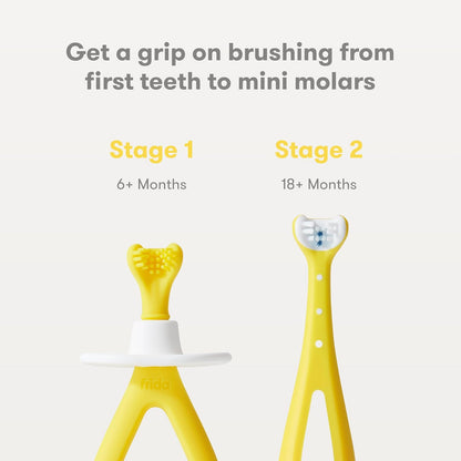 Frida Baby| Juego de Cepillos de Dientes| Entrenamiento Crecer Conmigo| Bebés y Niños, 1 unidad, 1