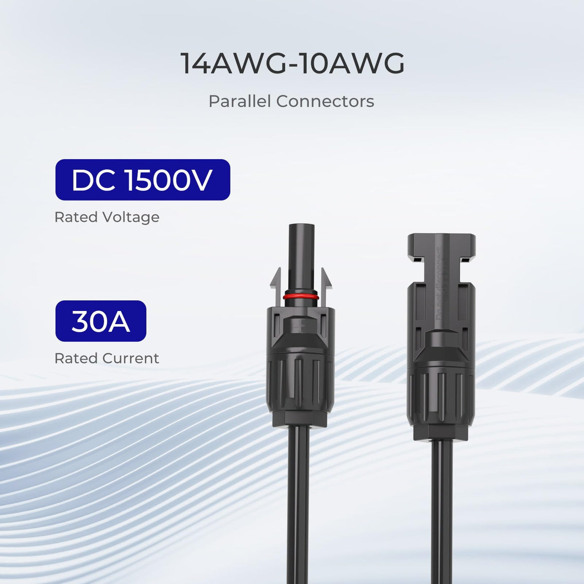 Renogy - Cable adaptador paralelo de rama en Y, MMF+FFM