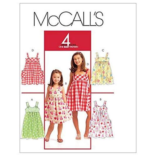 McCall's Patterns M5613 - Patrones de Costura para Vestidos de niña, Talla CHJ (7-8-10-12-14)