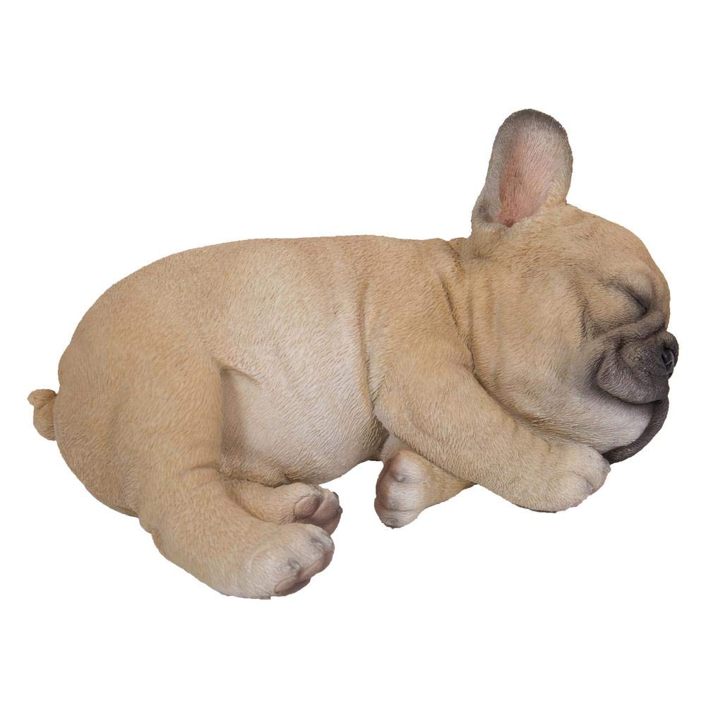 Hi-Line Gift Ltd, Pet Pals Bulldog Francés Cachorro durmiendo, 7 Pulgadas de Longitud, Estatua para Interiores y Exteriores