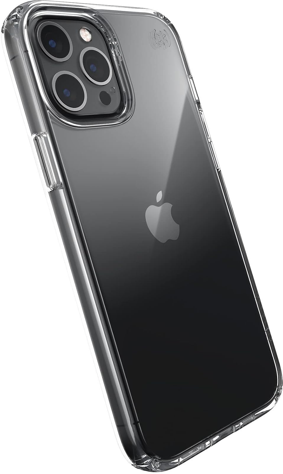 Speck Presidio Perfect Clear Funda Compatible con iPhone 12 Pro MAX, Protección Caídas 4 m, Bisel Elevado, Antimicrobiana - Transparente