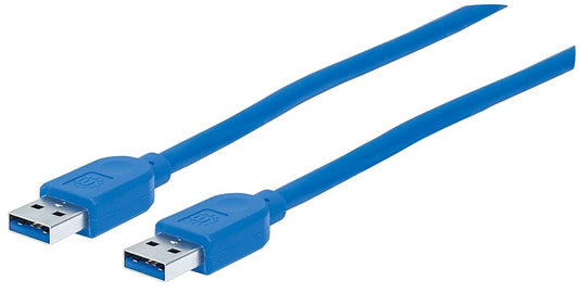 Manhattan 354295: Cable USB 3.0 A-A 5 Gbps 1.8 m - Azul - Alta Velocidad