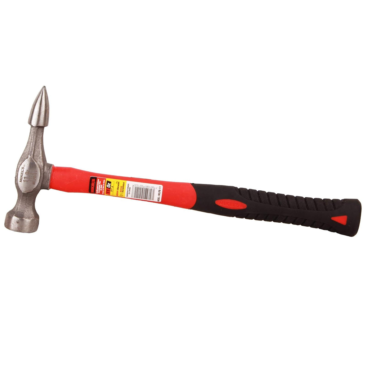 Mikel's MLFB-11 Martillo para Laminero Desabollador Fino de Bola, Mango de Fibra de Vidrio, 11 Oz
