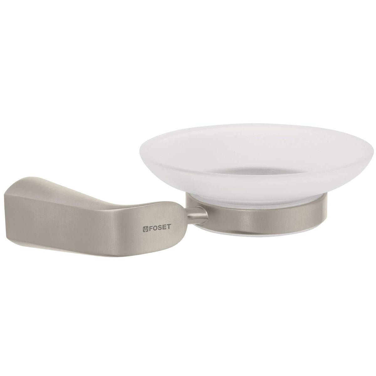 Foset Riviera RIA-74N, Jabonera con plato de vidrio, satinado, línea Riviera