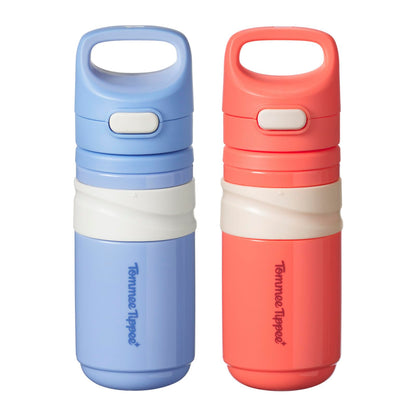 Tommee Tippee Insulated Flip Top Sporty Spill-Proof Toddler Water Bottle for 18 Months+, 11 oz, Push-to-Open Lid Helps Keep Spout Clean, Pack of 2, Blue and Red