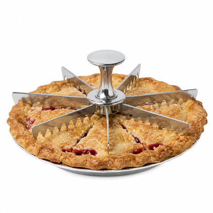 Mrs. Anderson's - marcador de pastel para hornear, directrices y divisor de porciones, 8 rodajas, plateado