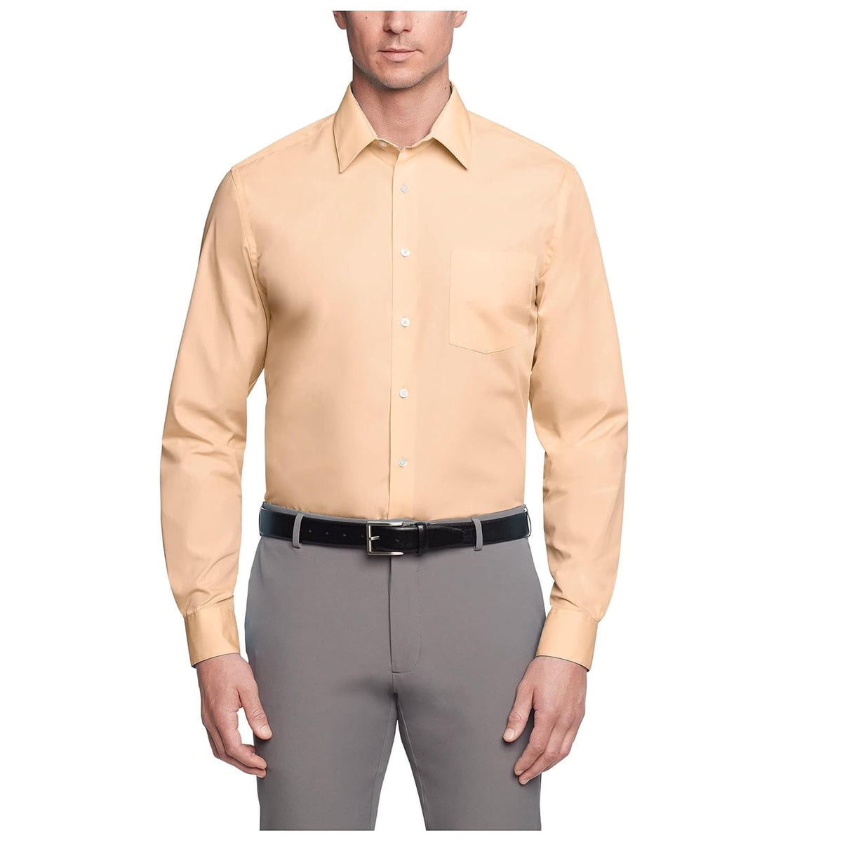 Van Heusen Camisa de Vestir Manga Larga para Hombre, Ajuste Regular - vieira - 17.5cm Cuello 32cm-33cm Manga