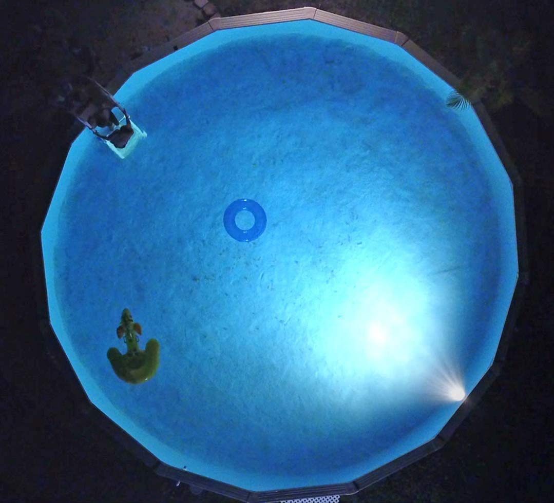 Nightlighter Piscina LED sobre tierra, 750 lúmenes, iluminación subacuática, fácil de instalar debajo del riel superior, certificación ETL, NL50, gris
