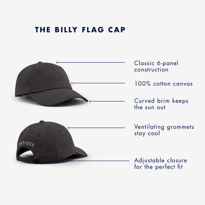 Tommy Hilfiger Gorra de béisbol con Solapa Ajustable de algodón Billy Gorra de béisbol para para Hombres