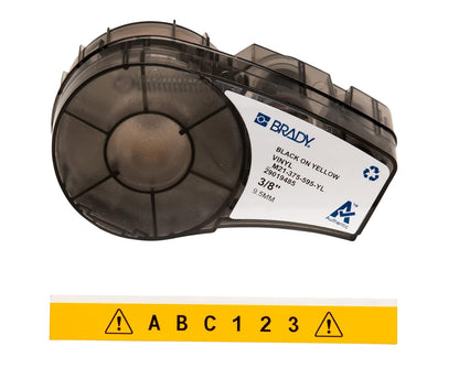 Brady M21 Cinta de Vinilo para Etiquetadora BMP21, Colores y Anchos Surtidos - M21-375-595-YL - .375"
