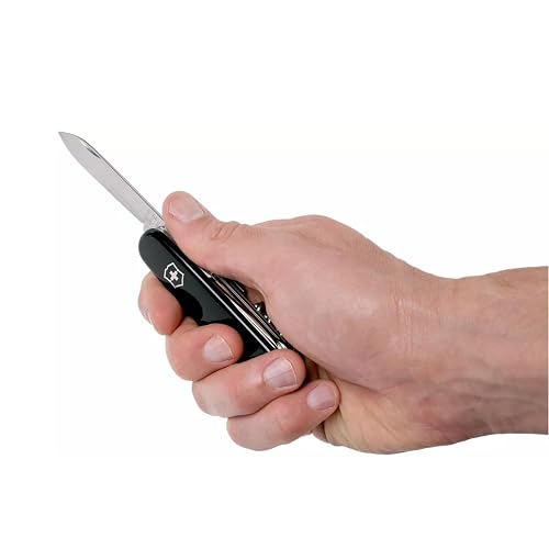 Victorinox Navaja Huntsman Negro, Con Funda Y Cordón