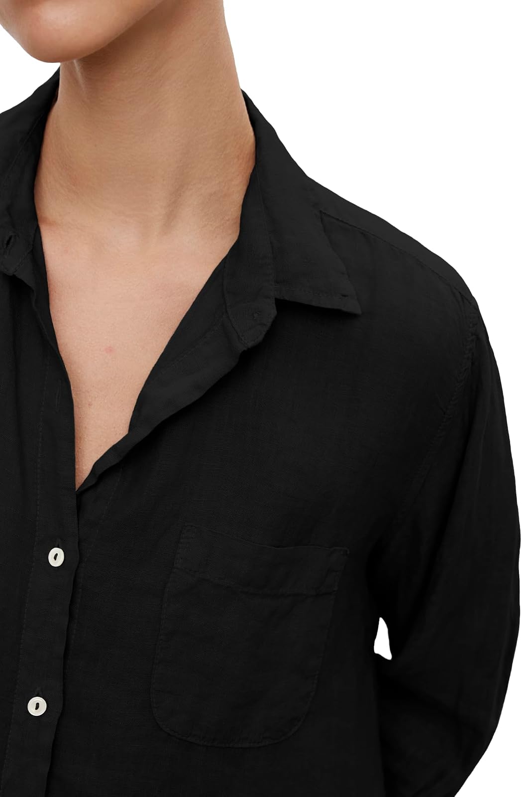 Velvet by Graham & Spencer Mulholland Camisa de Lino Camisa Abotonada para Mujer