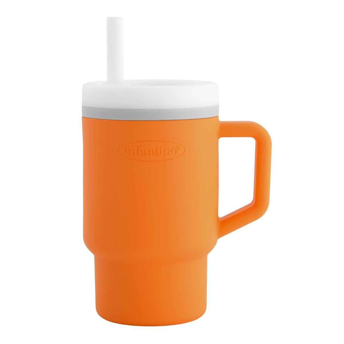 Infantino My 1st Vaso de Silicona con Popote y Asa - Creamsicle