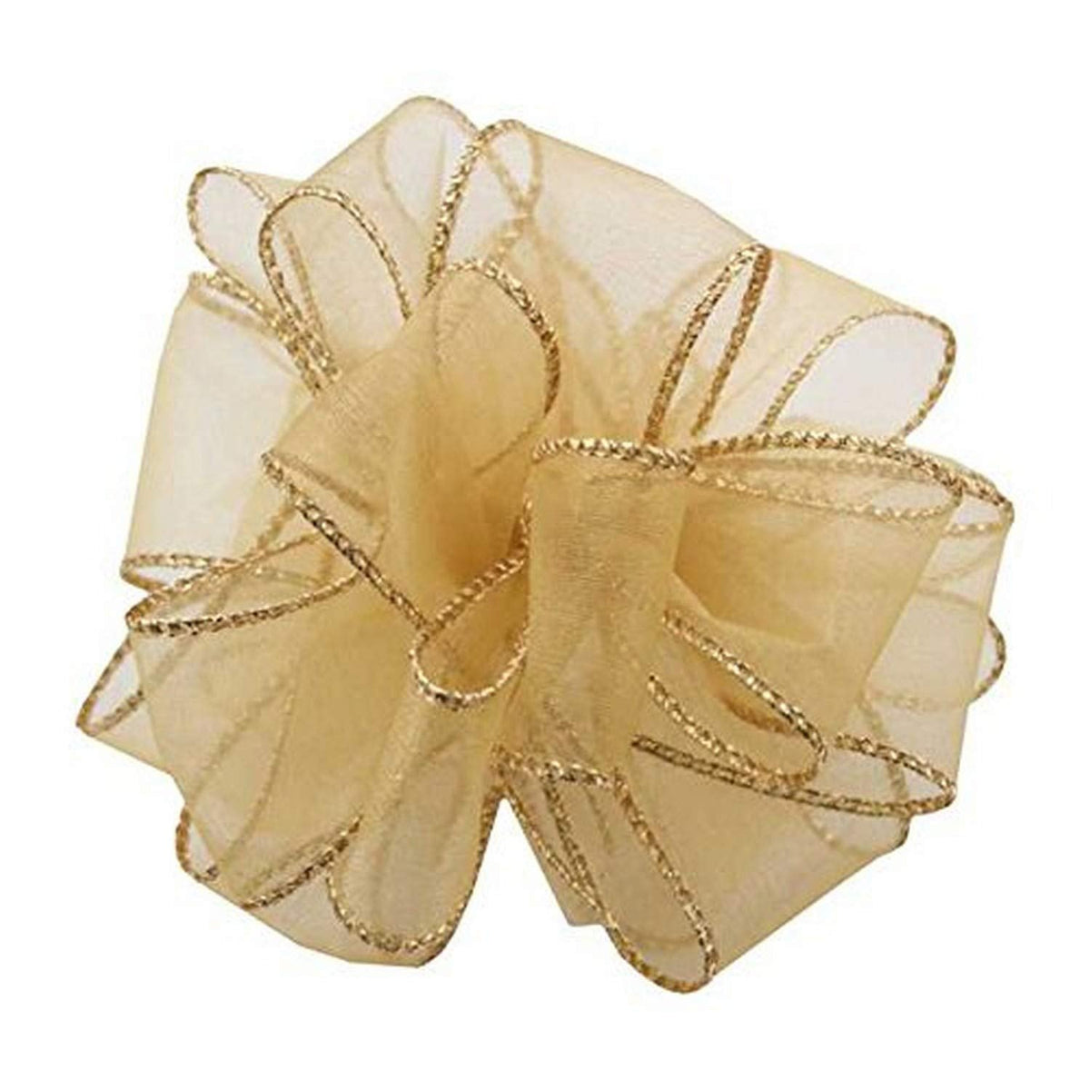 Berwick Offray DWI Sheer Essence Wired Edge RIBBON-1 - 1/5.1 cm de ancho x 50 yards-gold - Dorado