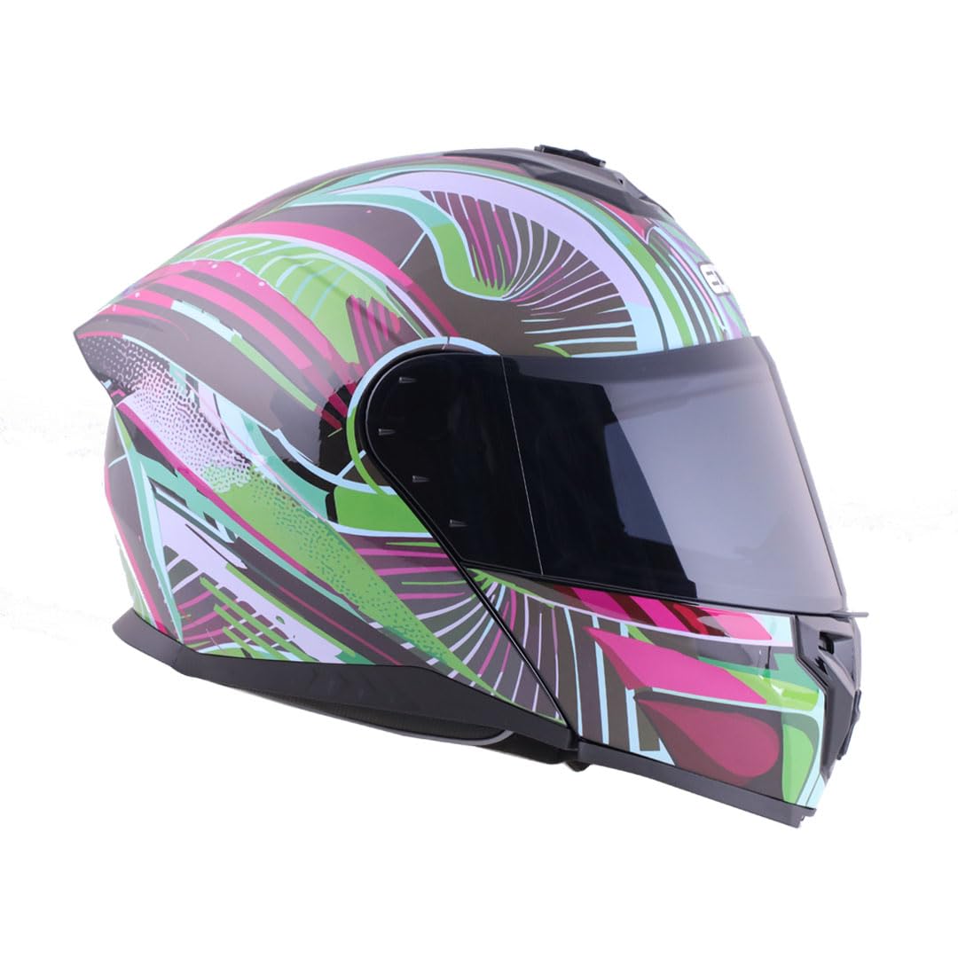 Casco ABATIBLE Edge Modelo Alpha Visor Doble ANTIVAHO Certificado Dot Moto - Cascos Motocross Pegatina Pegatinas Protector Mujer Hombre