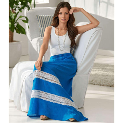 New Look Simplicity Creative Patterns 6287 Falda de Meter para Mujer en Cuatro Longitudes, A (10-12-14-16-18-20-22)