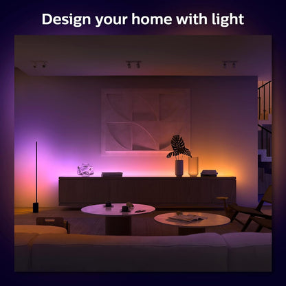 Philips Hue Tira de Luz Gradient Base, 2 metros + Extensión Tira de Luz Gradient- Compatible con base de tira Gradient