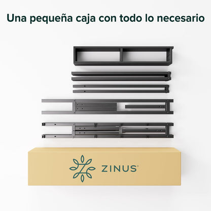 Zinus Justin | Base de Cama Individual de Acero con Soporte de Colchón y hasta 11 Patas para Mayor Estabilidad | Espacio de Almacenamiento Debajo