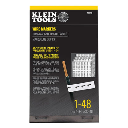 Klein Tools 56250 - Libro de marcadores de Alambre, 1-48 - Estándar